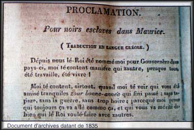 proclamation 1835